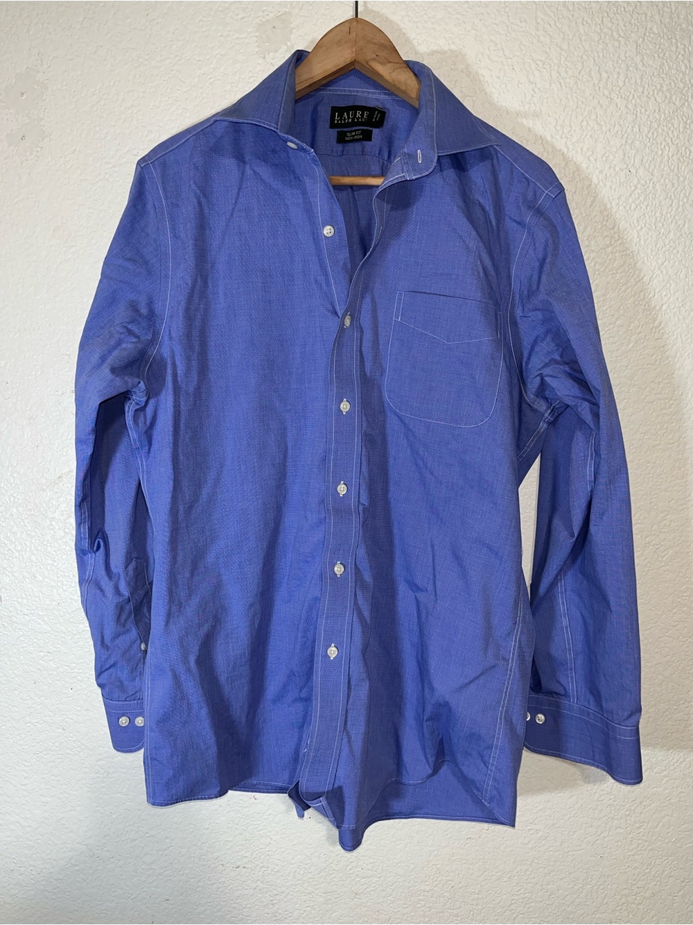 Lauren Ralph Lauren Men's Blue Button-Down Dress Shirt